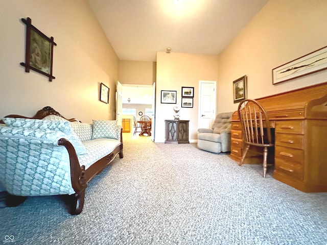 sitting room with carpet