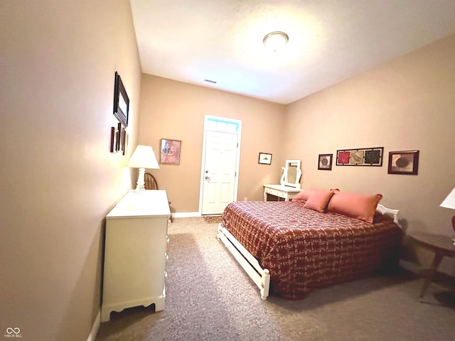 bedroom with carpet