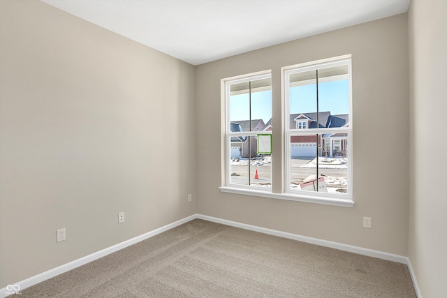 view of carpeted empty room