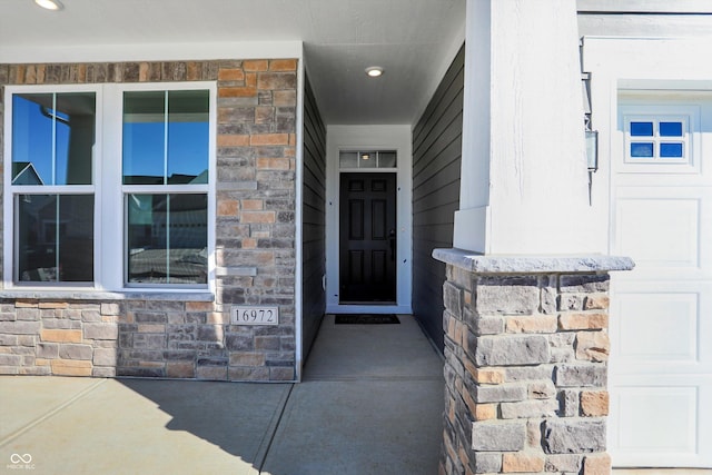 view of doorway to property