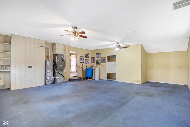 garage featuring gas water heater