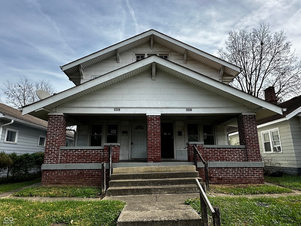 bungalow-style house with a porch