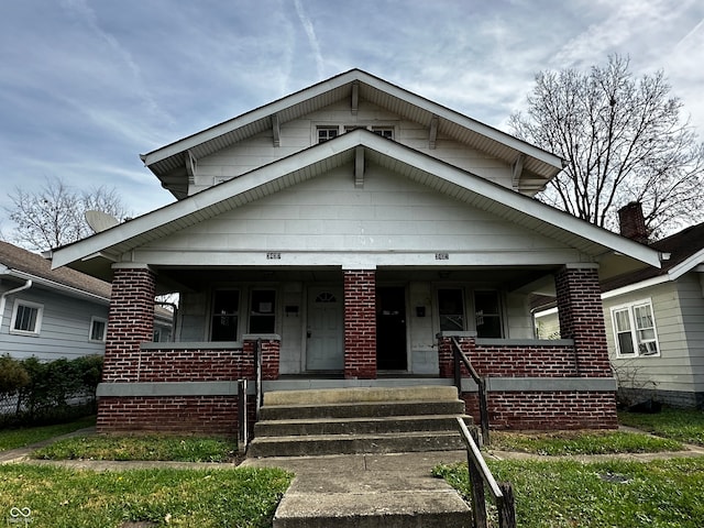 bungalow-style house with a porch