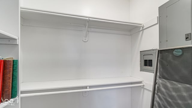 walk in closet with electric panel