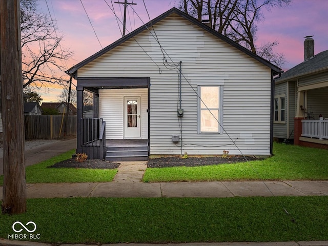 bungalow-style home with a porch