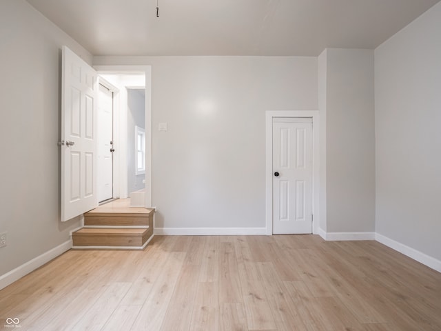 empty room featuring light hardwood / wood-style flooring