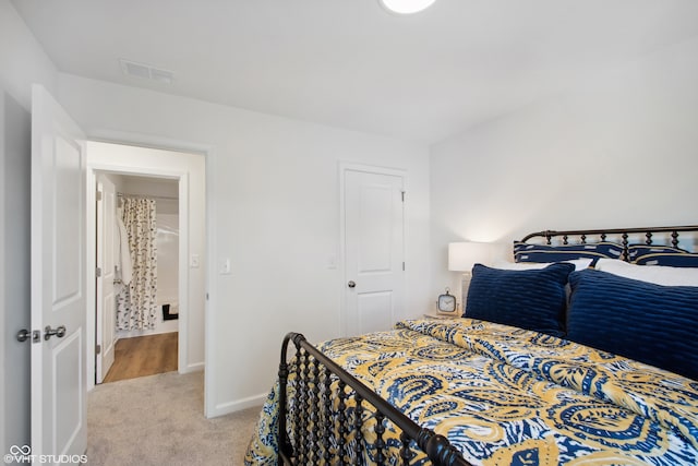 view of carpeted bedroom