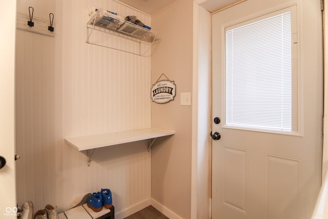 clothes washing area with plenty of natural light