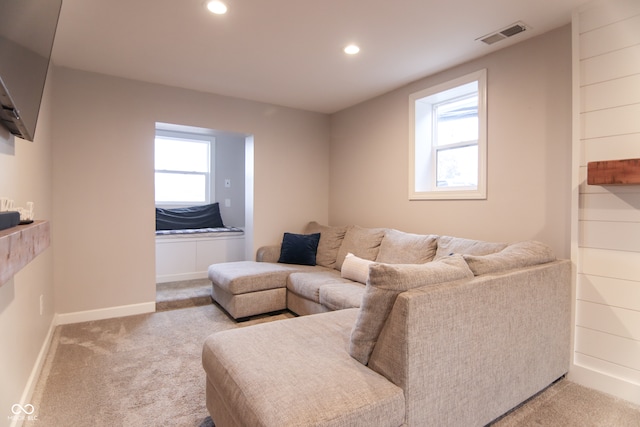 view of carpeted living room