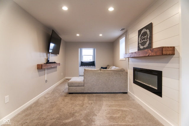 view of carpeted living room