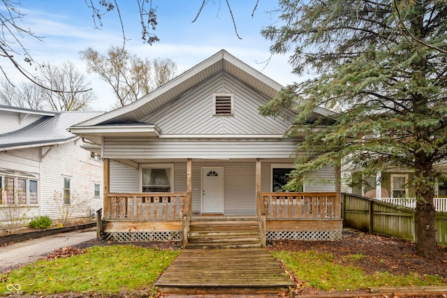 view of front of home with a porch