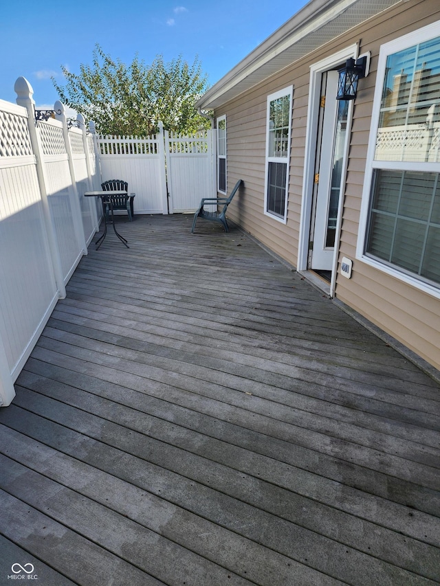 view of wooden deck