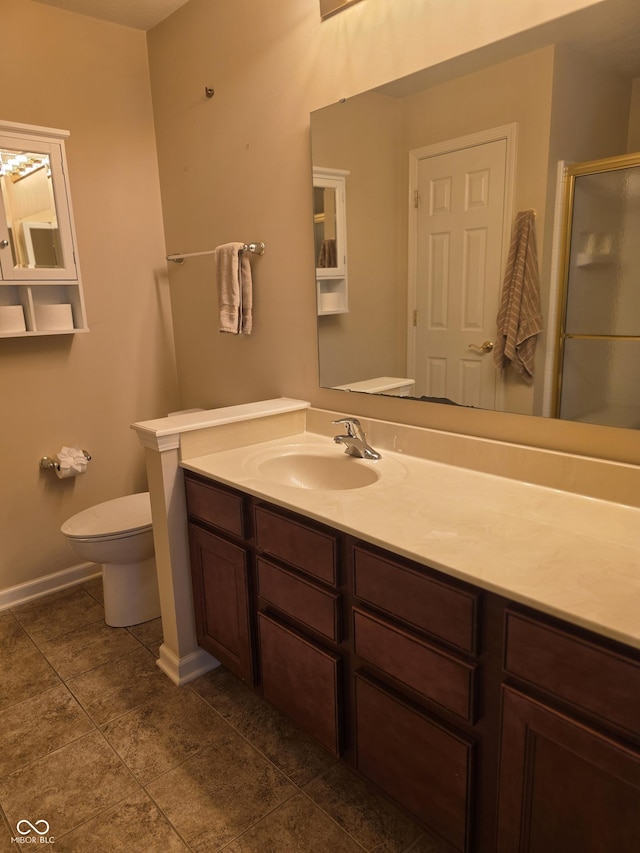 4835 Franklin Villas Dr, Indianapolis, IN 46237 - bathroom with a stall shower, vanity, and tile patterned flooring