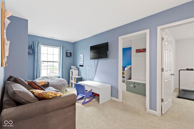 view of carpeted living room