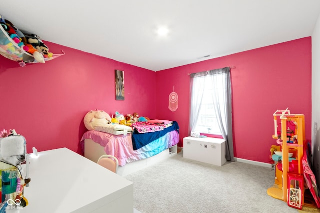 bedroom featuring carpet flooring