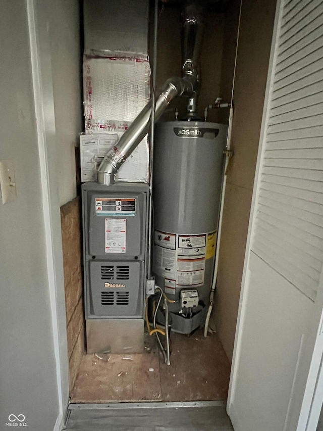 utilities featuring gas water heater