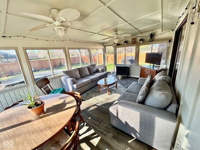 view of sunroom / solarium