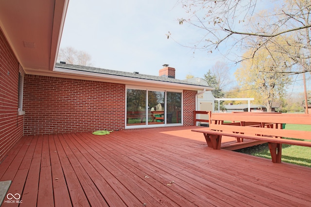 view of wooden terrace