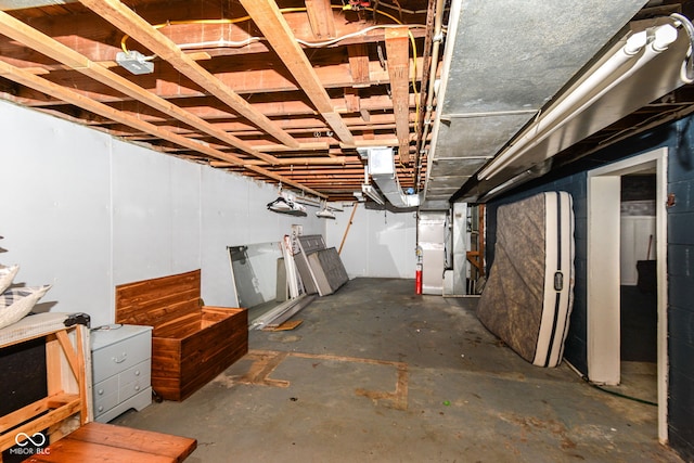 view of basement