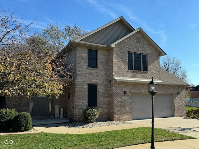 view of front property with a garage