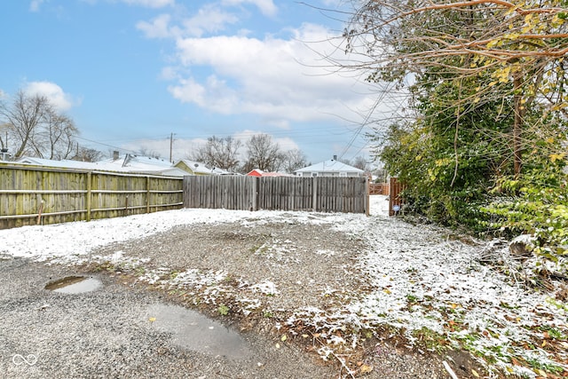 view of snowy yard