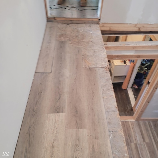 interior details with wood-type flooring