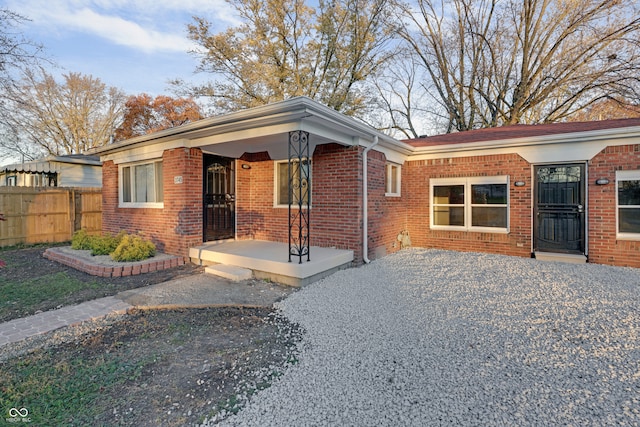 view of front of home with a porch