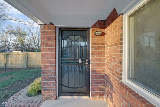 view of doorway to property