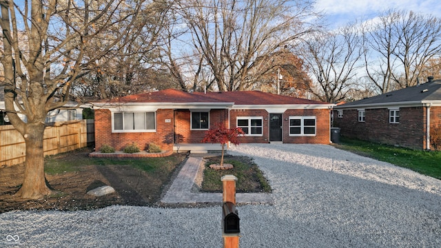 view of ranch-style home