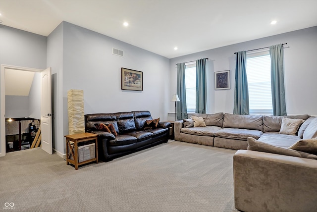 view of carpeted living room