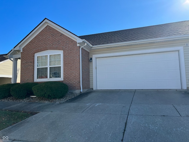 view of front facade with a garage