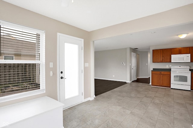 kitchen featuring white appliances