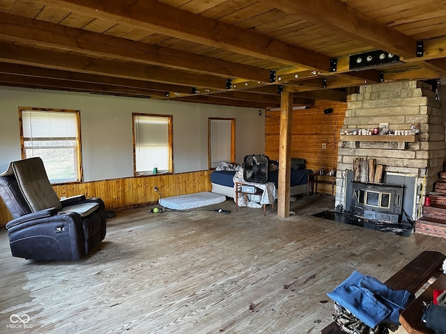 interior space with a fireplace