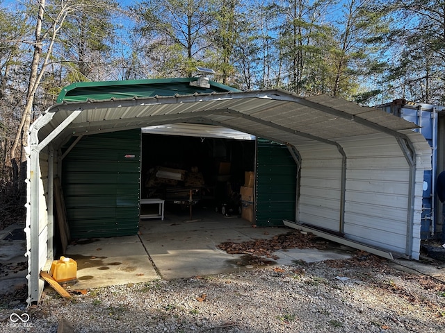 view of car parking featuring a carport