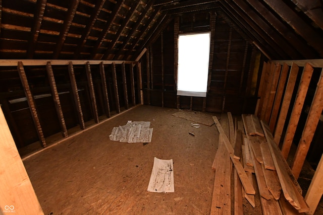 view of attic