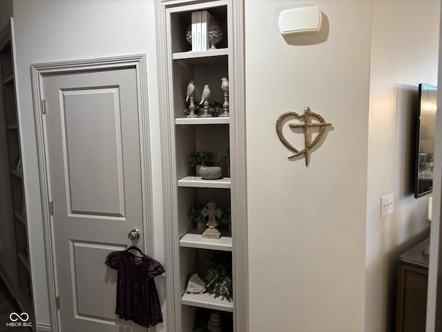 room details featuring built in shelves