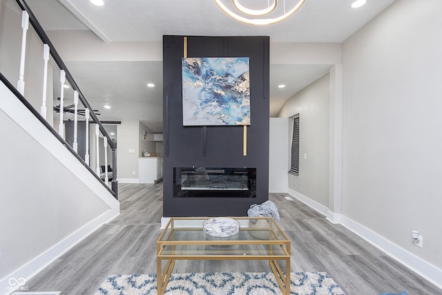 living room featuring hardwood / wood-style floors