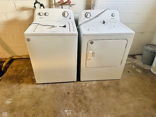 laundry area with washer and dryer