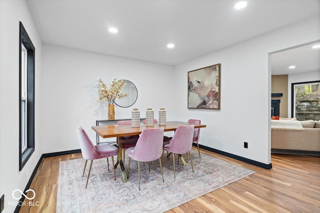 dining room featuring hardwood / wood-style flooring