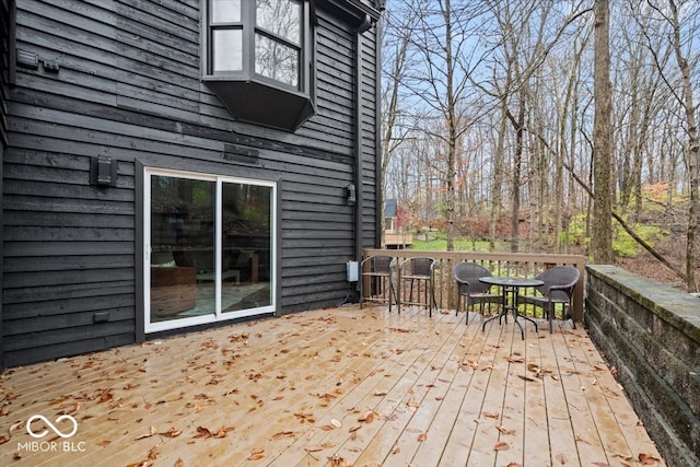 view of wooden deck