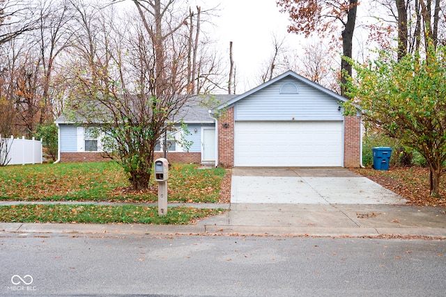 view of front facade with a garage