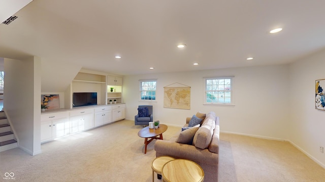 view of carpeted living room