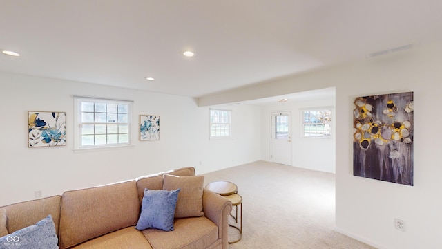 view of carpeted living room