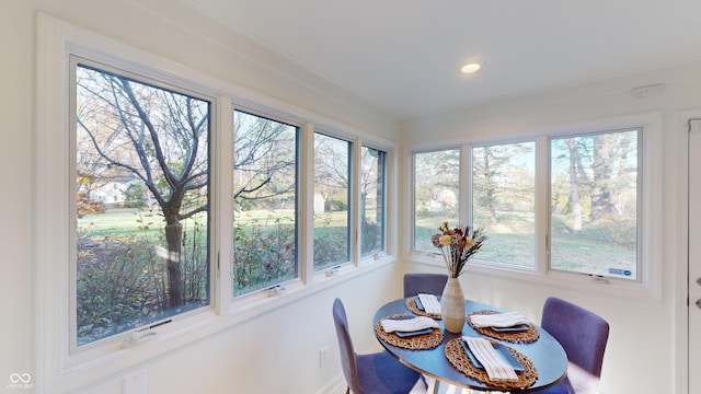 sunroom with a healthy amount of sunlight