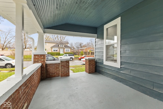 view of patio / terrace featuring covered porch