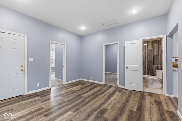 interior space featuring dark hardwood / wood-style flooring