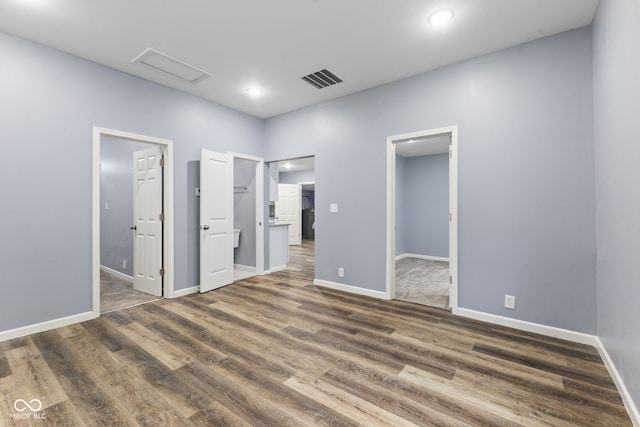 interior space featuring dark hardwood / wood-style flooring