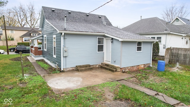 back of property featuring a patio