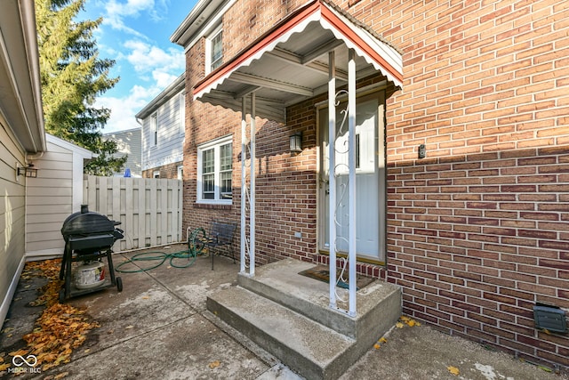 view of doorway to property