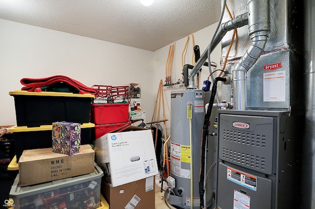 utilities with heating unit and water heater